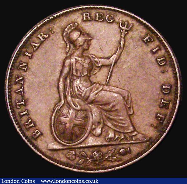 Farthing 1856 E over R in VICTORIA, Peck 1584 Near VF, rare : English Coins : Auction 181 : Lot 1640