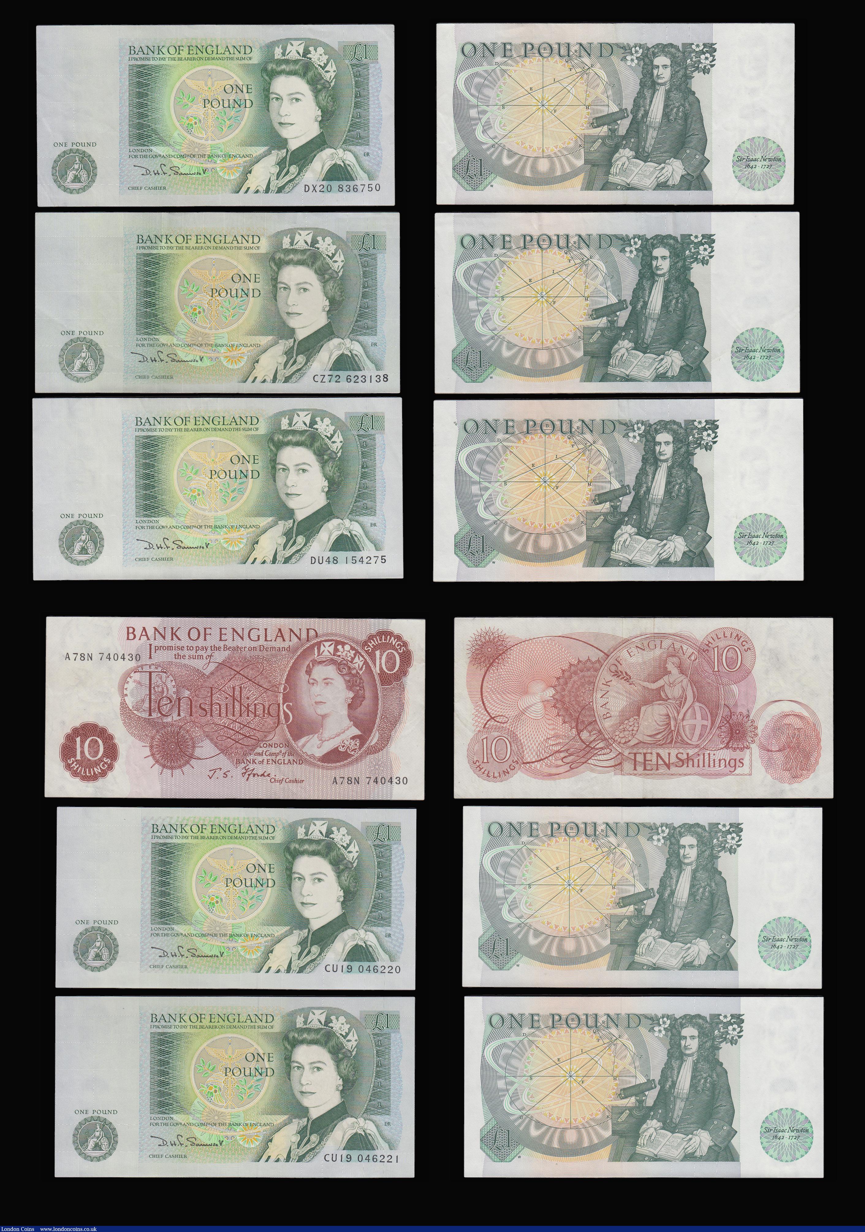 London Coins : A181 : Lot 22 : Bank of England ( 15)  including   £10 J.B. Page (2 ) consecutive pair  prefix K71  both  near...