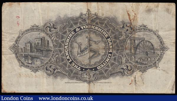 Isle of Man Lancashire & Yorkshire Bank One Pound Douglas 30th April 1921 Pick 8 serial number 03152 about Fine and a rare and seldom offered issue : World Banknotes : Auction 181 : Lot 301