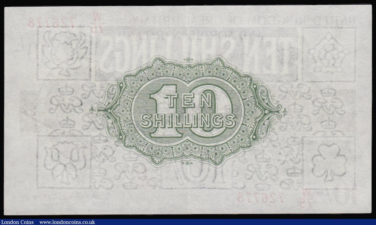 London Coins : A181 : Lot 43 : Ten Shillings Warren Fisher T33 issued 1927 W/75 726778, Northern Ireland in title, EF or near so on...