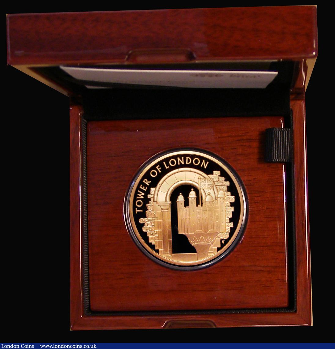 London Coins : A181 : Lot 490 : Five Pound Crown 2020 The Tower of London - The White Tower Gold Proof S.L81 Reverse: View of The Wi...
