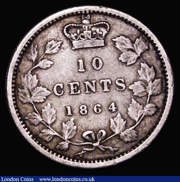 Canada - New Brunswick Ten Cents 1864 KM#8 the first I in VICTORIA missing the top left serif and both lower serifs Fine with two heavier contact marks in the obverse field : World Coins : Auction 181 : Lot 942