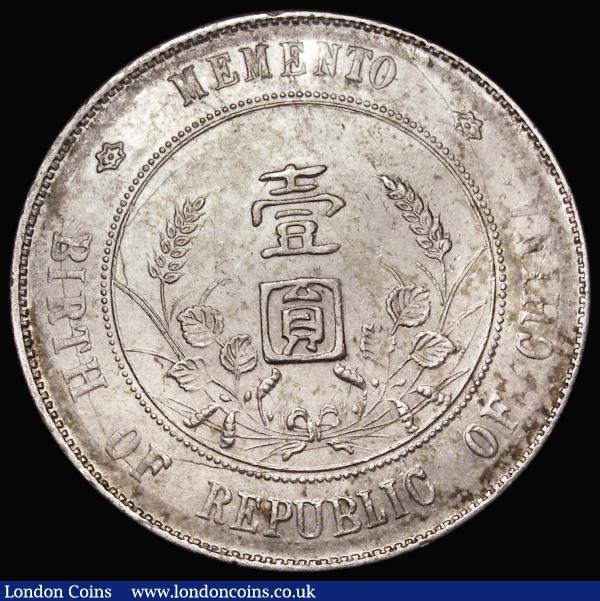 China - Republic Dollar undated (1927) Memento - Birth of the Republic, Rosettes in legend Y#318a.1, 26.76 grammes,  VF, with some weakness to CHINA : World Coins : Auction 181 : Lot 964