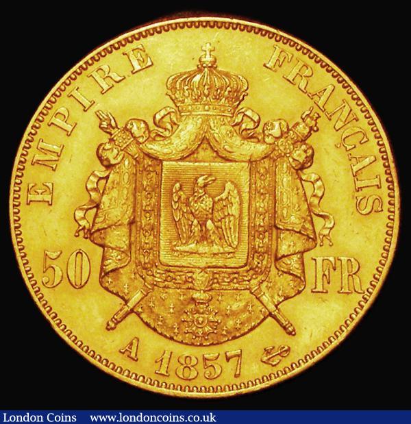 France 50 Francs Gold 1857A Paris Mint KM#785.1 GVF/NEF  : World Coins : Auction 181 : Lot 994