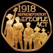 London Coins : A181 : Lot 1648 : Fifty Pence 2018 Representation of the People Act S.H57 Gold Proof FDC uncased in capsule