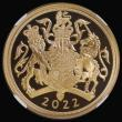 London Coins : A181 : Lot 1664 : Five Pound Crown 2022 Queen Elizabeth II Platinum Jubilee Gold Proof S.SE16, in an NGC holder and gr...