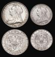 London Coins : A181 : Lot 1842 : Halfcrown 1901 ESC 735, Bull 2787 NEF, Florin 1893 ESC 876, Bull 2962, Davies 830 dies 1A, NEF/EF, S...
