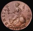 London Coins : A181 : Lot 1867 : Halfpenny 1772 Ball below spear blade Peck 901 NEF