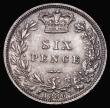 London Coins : A181 : Lot 2086 : Sixpence 1886 ESC 1748, Bull 3260 A/UNC with pleasing tone