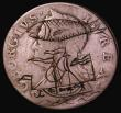 London Coins : A181 : Lot 908 : Transportation Token - Engraved Halfpenny 1747 the obverse engraved with a fish and a ship, the reve...
