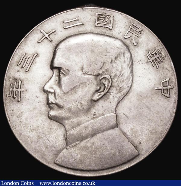 China - Republic Dollar Year 23 (1934) 'Junk' Dollar Y#345 GVF : World Coins : Auction 182 : Lot 1062