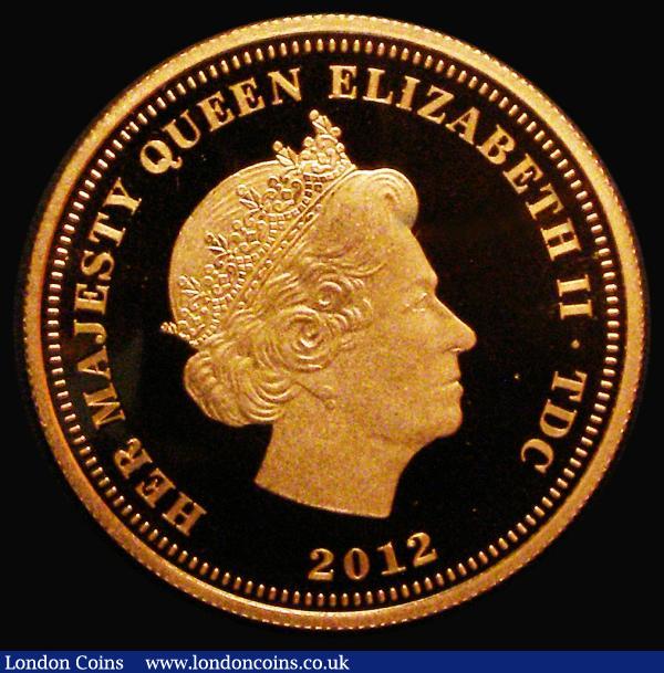 Tristan Da Cunha Double Sovereign 2012 Elizabeth and the Lion Gold Proof FDC : World Coins : Auction 182 : Lot 1376