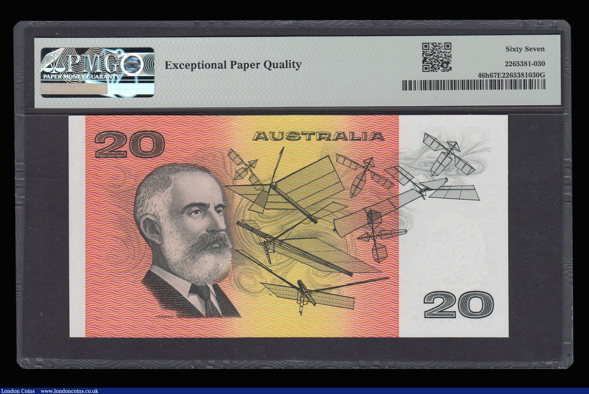 London Coins : A182 : Lot 112 : Australia 20 Dollars (1991) Fraser and Cole Pick 46h RXQ995410 PMG 67 EPQ desirable thus 