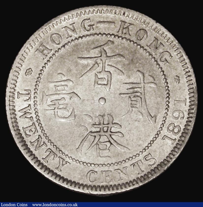 London Coins : A182 : Lot 1164 : Hong Kong 20 Cents 1891H KM#7 bright EF