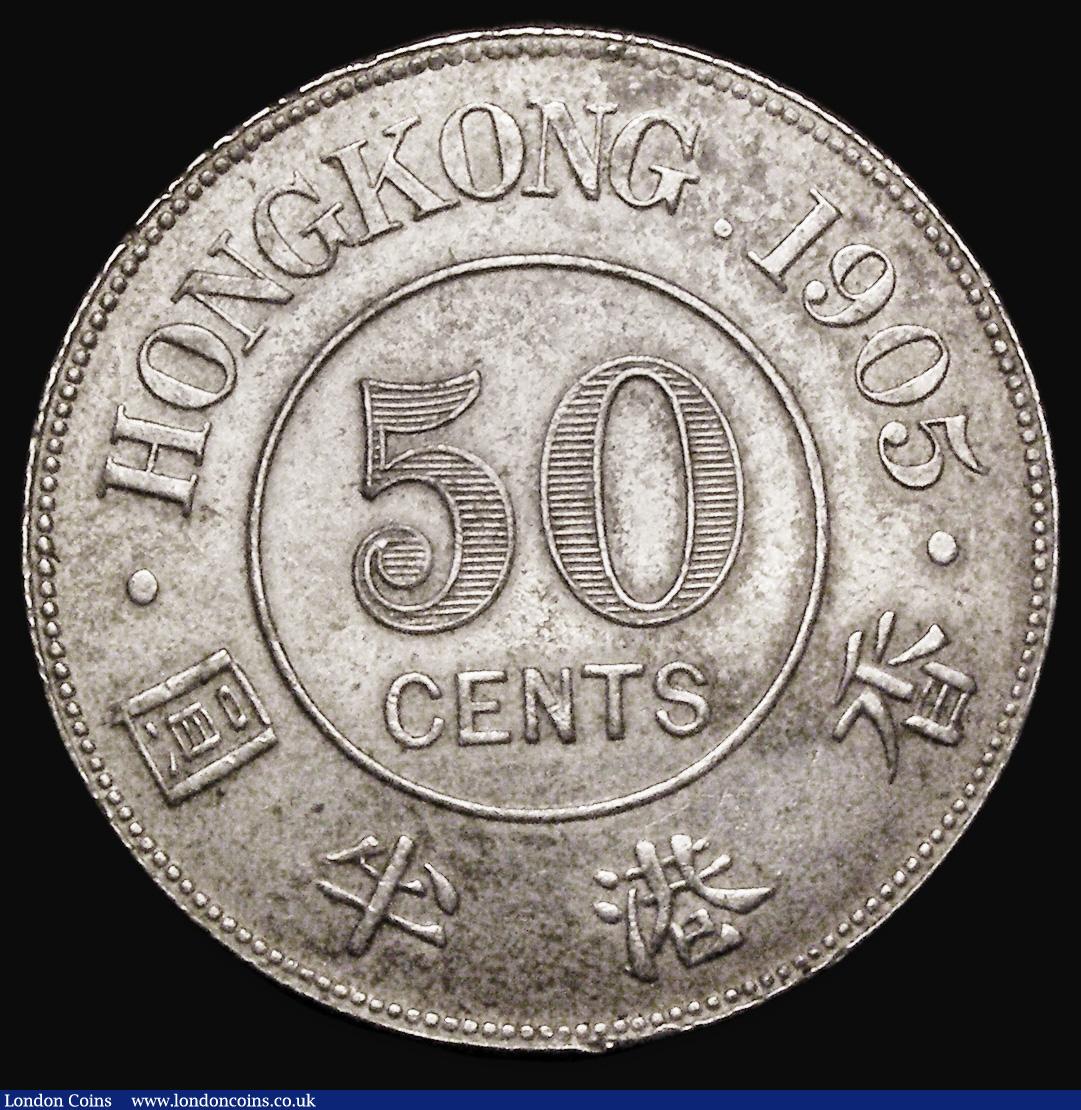 London Coins : A182 : Lot 1166 : Hong Kong 50 Cents 1905 KM#15 GVF with some small rim nicks and a contact marks in the obverse field