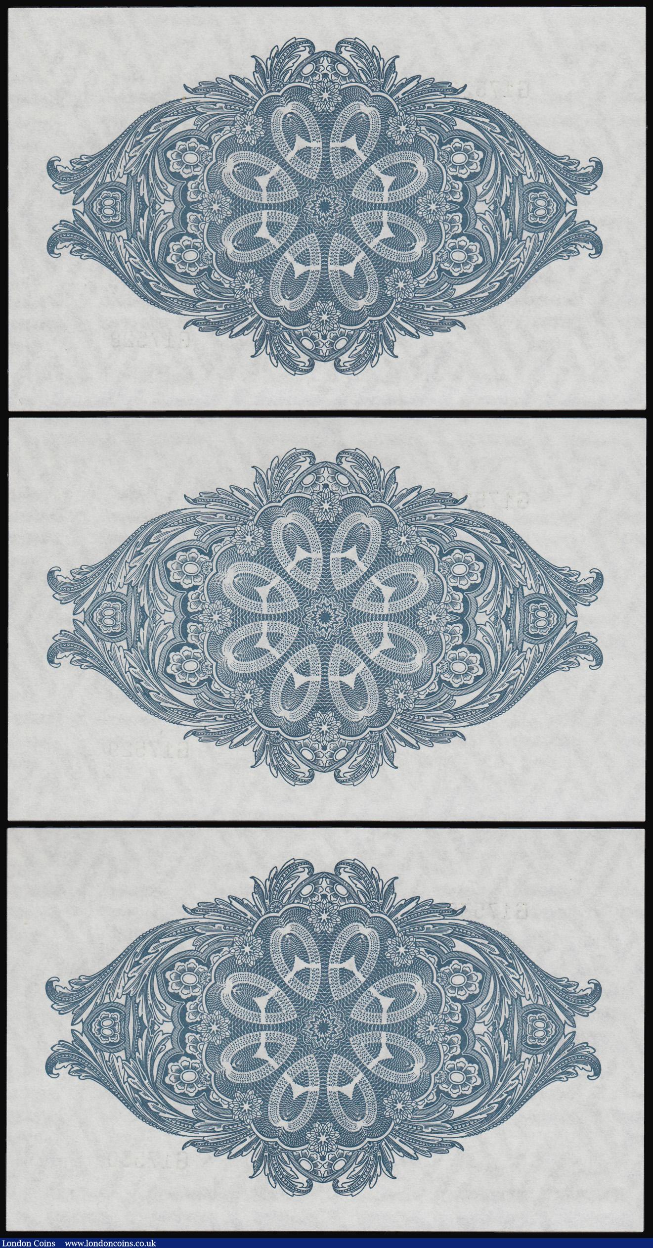 London Coins : A182 : Lot 153 : Falkland Islands £1 dated 15th June 1982 (3) consecutives G17528, 29 and 30 Pick8e, UNC
