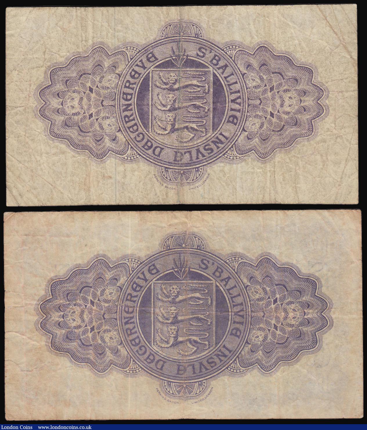 London Coins : A182 : Lot 164 : Guernsey 10 Shillings (2) 1st August 1945 and 1st July 1958 VG - Fine Pick 42