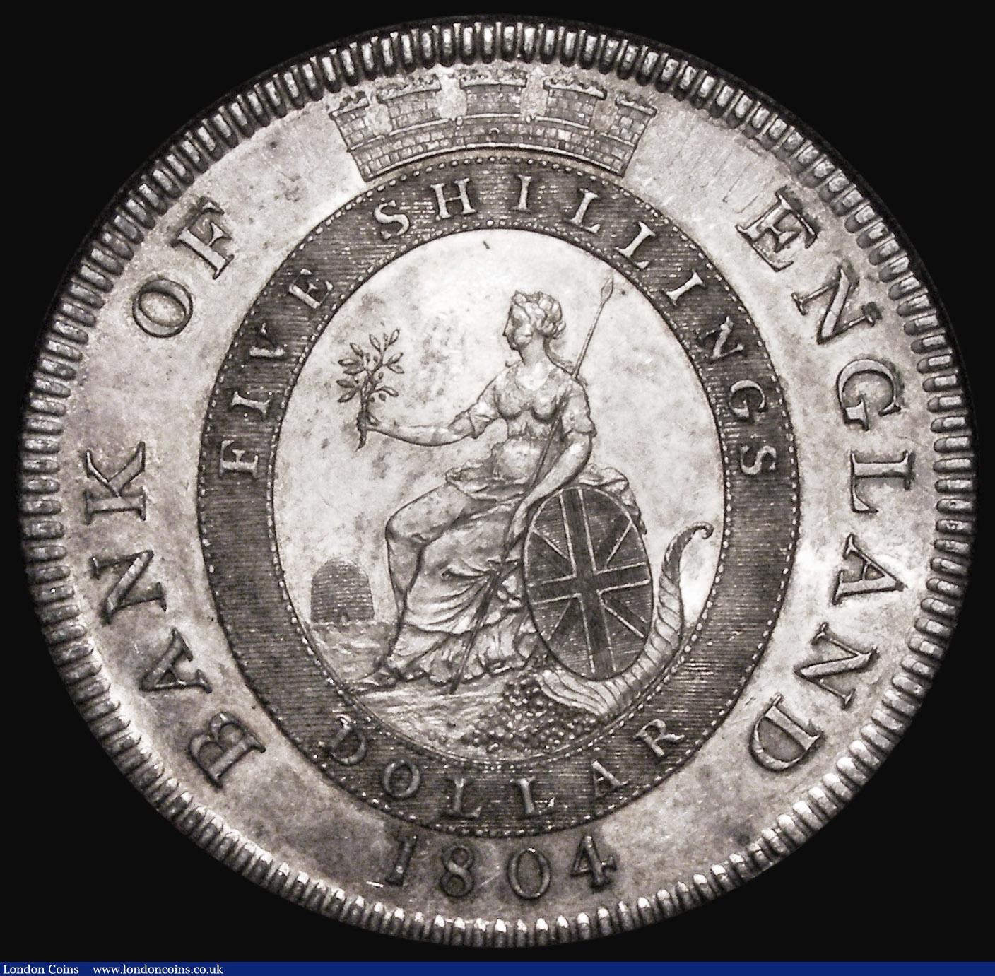 London Coins : A182 : Lot 1893 : Dollar Bank of England 1804 Proof Obverse C Reverse 2a ESC 154 with reversed K below Britannia UNC a...