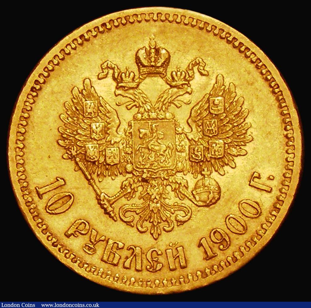 London Coins : A182 : Lot 2062 : Russia 10 Roubles Gold 1900 Y#64 NVF/VF