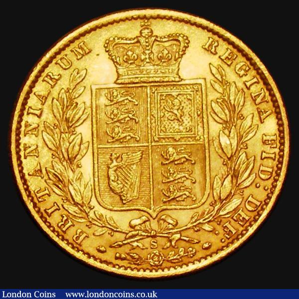 Sovereign 1871S Shield, WW incuse on truncation, Marsh 69, S.3855A GEF/AU and lustrous with some contact marks : English Coins : Auction 182 : Lot 3160