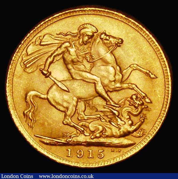 Sovereign 1915 Marsh 217 AU/Unc : English Coins : Auction 182 : Lot 3270