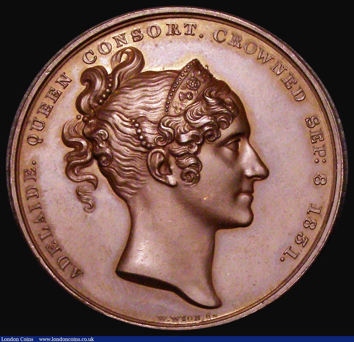 London Coins : A182 : Lot 787 : Coronation of William IV 1831 33mm diameter in copper, by W.Wyon, The Official Royal Mint issue, Obv...