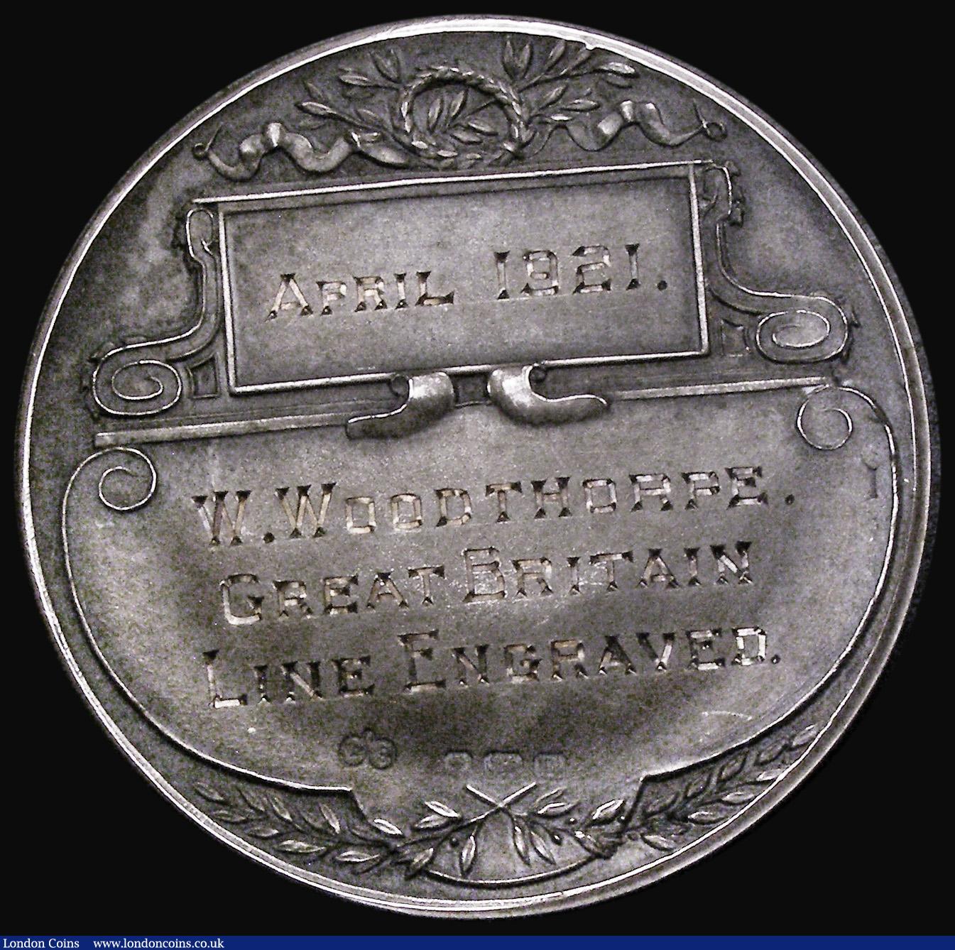 London Coins : A182 : Lot 873 : Prize Medal - Liverpool Philatelic Society Presidents Prize April 1921 inscribed W.WOODBRIDGE GREAT ...