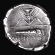London Coins : A182 : Lot 2079 : Ancient Greece: Hemiobol in silver 11mm diameter Obverse: Head of Heracles right, Reverse: Club, qui...