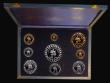 London Coins : A182 : Lot 512 : Iran Proof Set 1971 (SH1350) 2500 Years of the Iranian Monarchy, a 9-coin set (4 in gold and 5 in si...