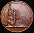 London Coins : A182 : Lot 659 : Battle of Douay 1710 48mm diameter in bronze by J. Croker, Obverse: Bust left, laureate and draped, ...