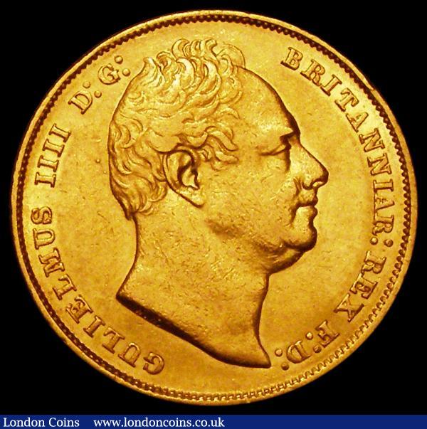 Sovereign 1831 W.W. incuse with stops Marsh 16, S.3829 VF/GVF the obverse with some contact marks, Rare, rated R2 by Marsh : English Coins : Auction 183 : Lot 2184