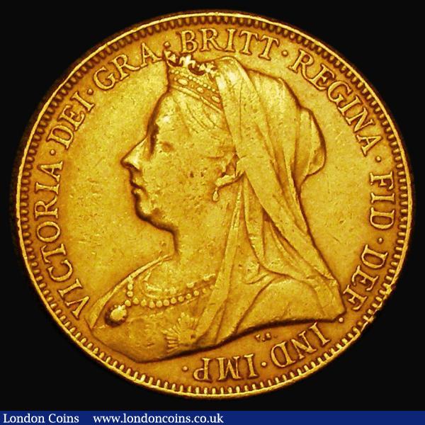 Sovereign 1900P Marsh 172, S.3876 About Fine/Fine, one of only three dates minted at Perth for the Veiled Head type : English Coins : Auction 183 : Lot 2261