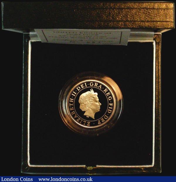 Two Pounds 2005 60th Anniversary of the End of World War II Gold Proof S.K19 one small fleck of red toning on the obverse, otherwise FDC in the Royal Mint box of issue with certificate : English Cased : Auction 183 : Lot 464