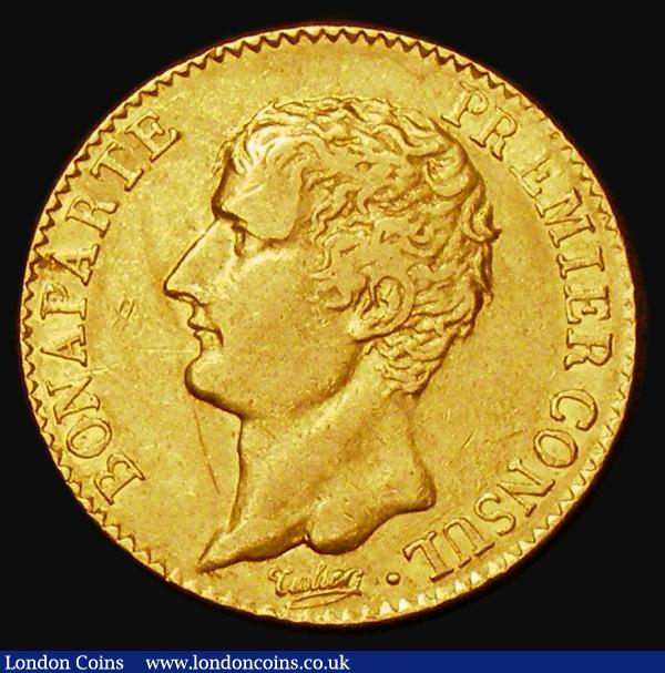 France 20 Francs Gold An 12A, Paris Mint, Obverse legend NAPOLEON PREMIER CONSUL, KM#651 Good Fine : World Coins : Auction 183 : Lot 929