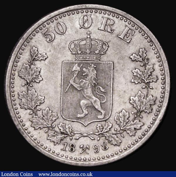 Norway 50 Ore 1898 KM#356 EF/NEF : World Coins : Auction 183 : Lot 1084