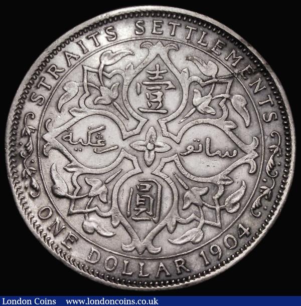 Straits Settlements One Dollar 1904B KM#25 Good Fine/NVF with some contact marks : World Coins : Auction 183 : Lot 1172