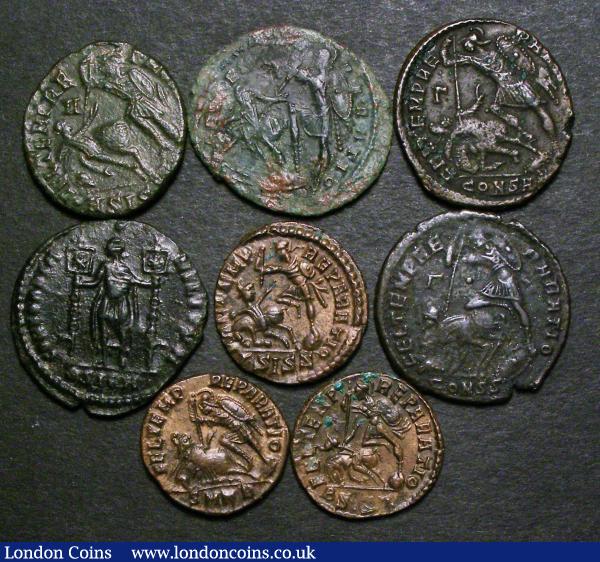 Roman (9) Centenionalis Constantius II Ae2 sizes (6), Half Centenionalis Constantius II Ae3 sizes (3) Near Fine to VF : Ancient Coins : Auction 183 : Lot 1283
