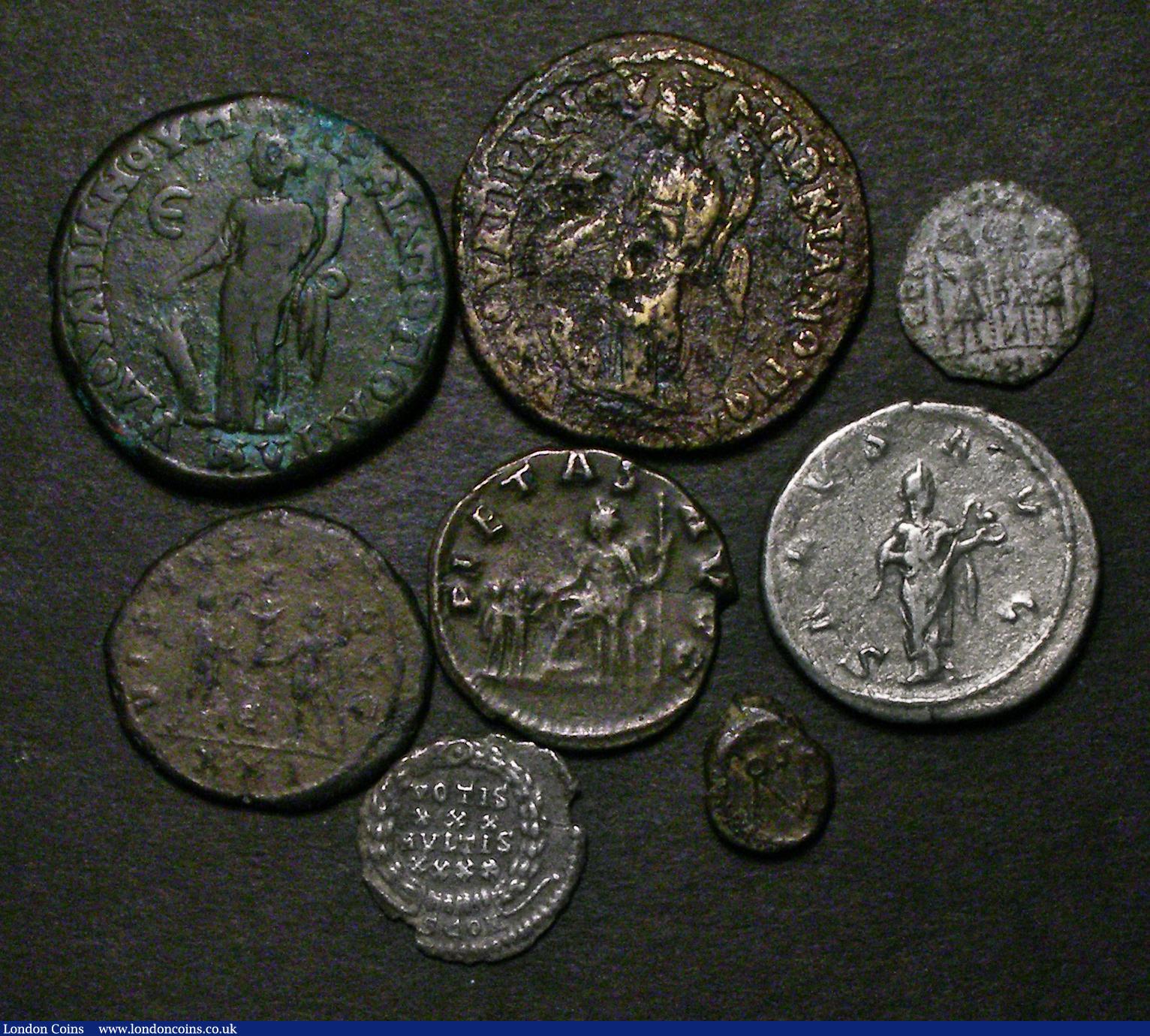London Coins : A183 : Lot 1286 : Roman a mixed group (8) Siliqua Constantius II. (353-360AD) Arles. Obverse: Bust right, pearl-diadem...