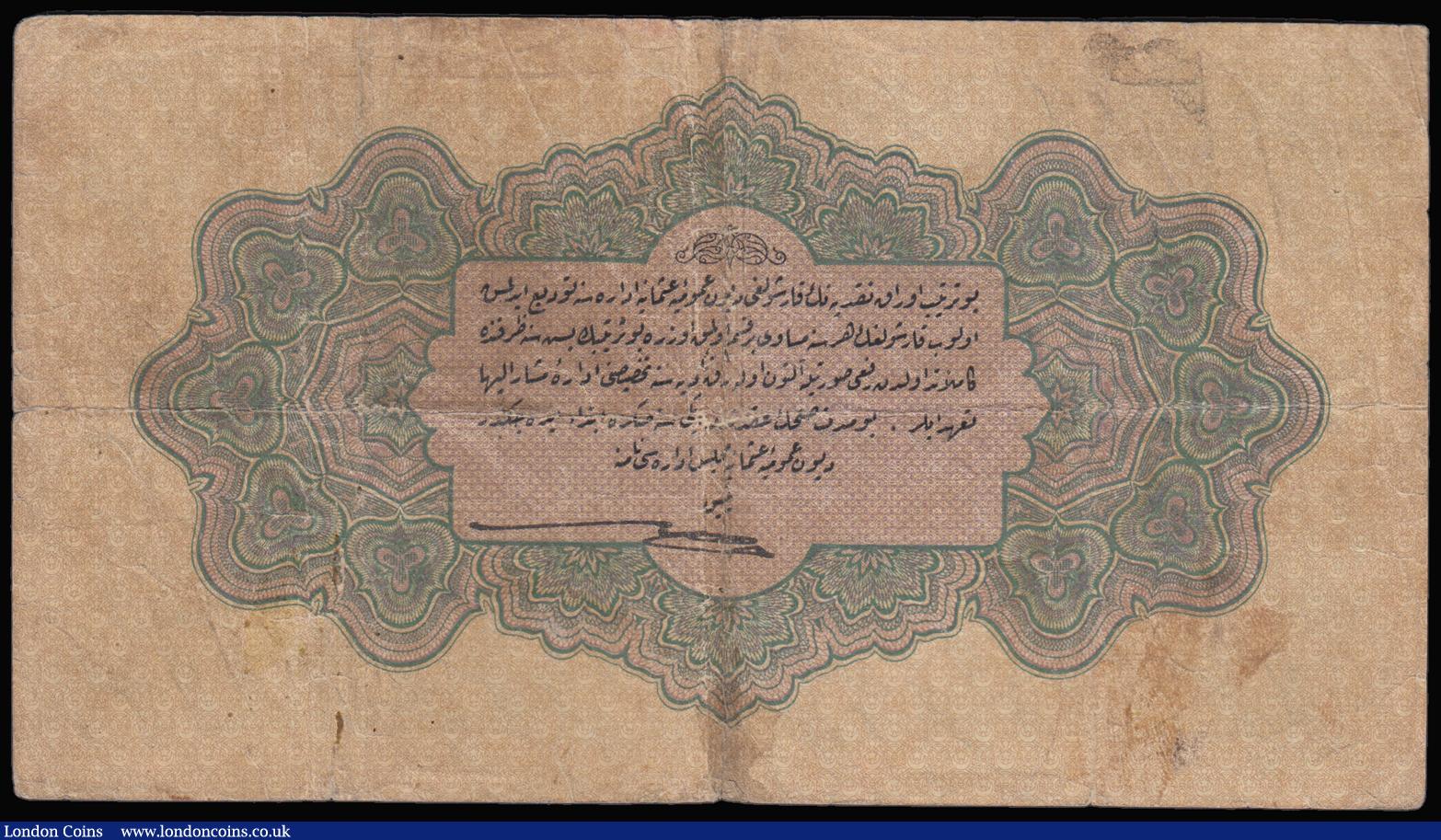 London Coins : A183 : Lot 129 : Turkey Ottoman Empire 1 Livre AH 1332 Pick 90 VG