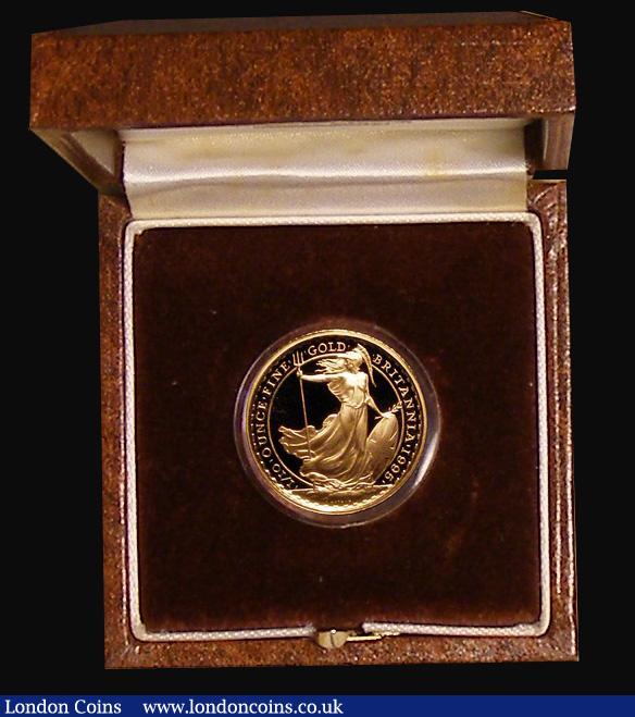 London Coins : A183 : Lot 148 : Britannia 10 Pounds 1995 1/10 Ounce Gold Proof FDC cased as issued with certificate
