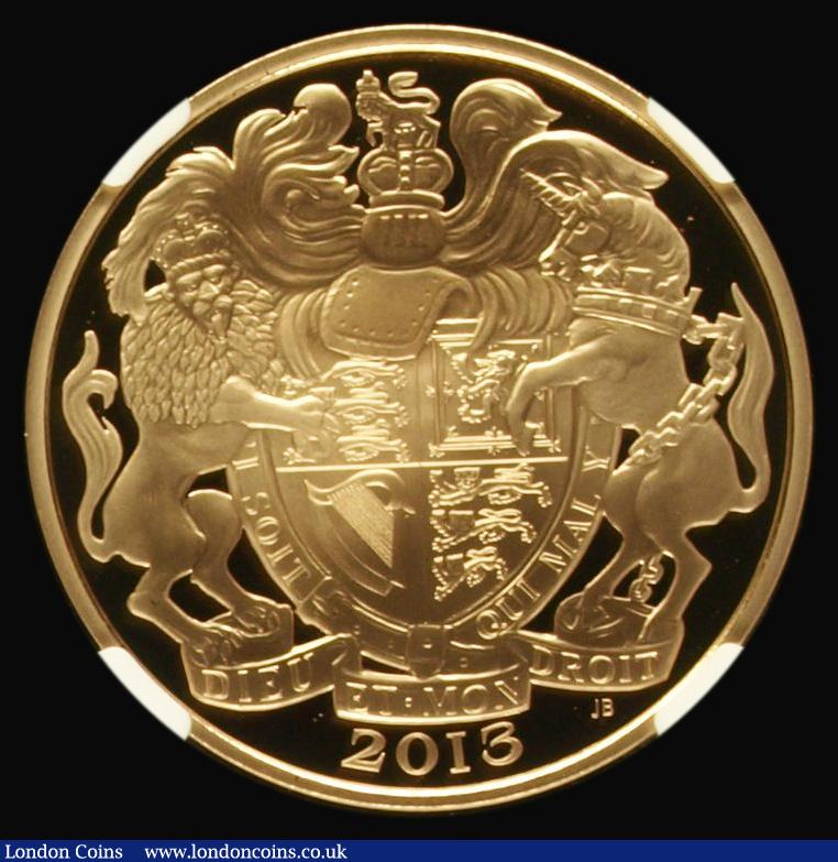 London Coins : A183 : Lot 1650 : Five Pound Crown 2013 Queen Elizabeth II The Queen's Portraits - Machin head S.L29 Gold Proof i...