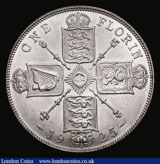 Florin 1925 ESC 944, Bull 3777 UNC in an LCGS holder and graded LCGS 78, one of the key dates of the George V series and seldom seen in this high grade : English Coins : Auction 183 : Lot 1746