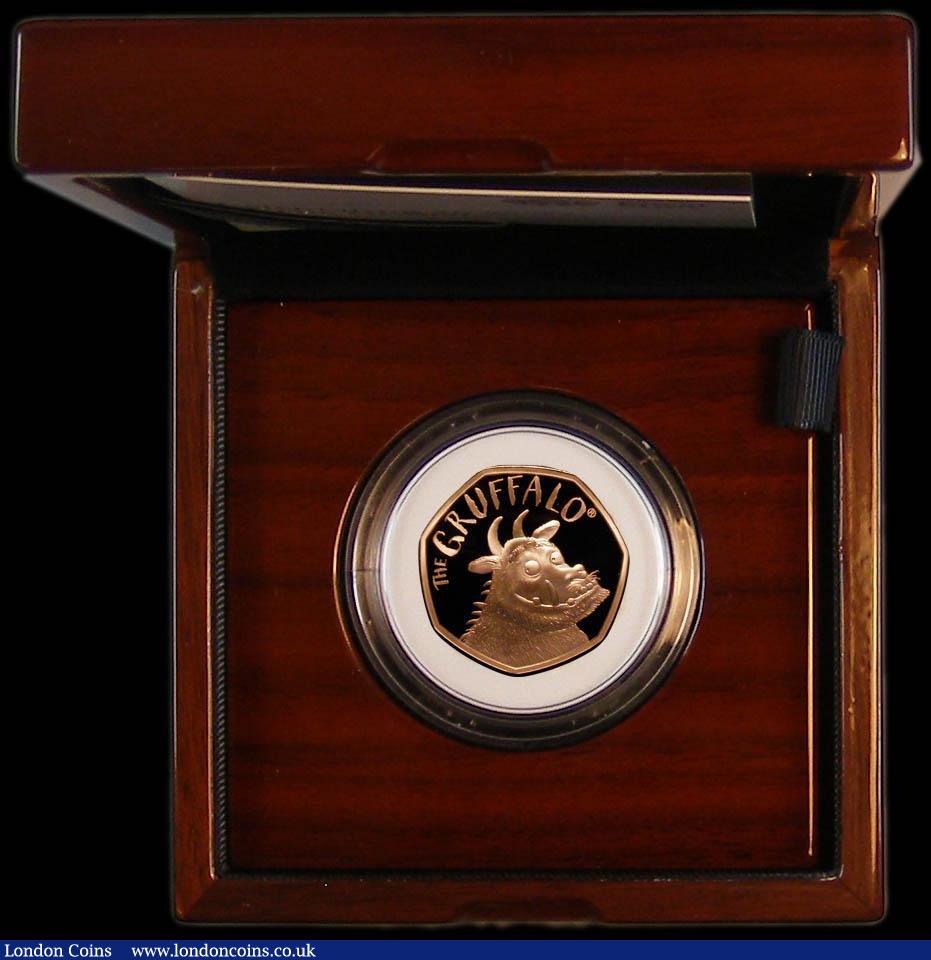 London Coins : A183 : Lot 180 : Fifty Pence 2019 20 Years of the Gruffalo Gold Proof S.H72 FDC in the Royal Mint box of issue with b...