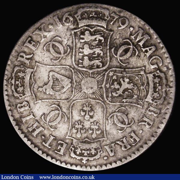 Halfcrown 1679 TRICESIMO PRIMO ESC 481A, Bull 481 VG/Near Fine, the reverse with some haymarking. Rare, rated R3 by Bull : English Coins : Auction 183 : Lot 1871