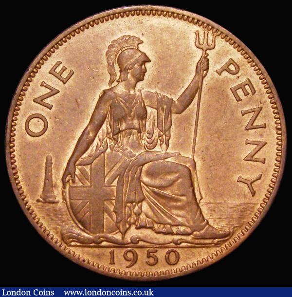 Penny 1950 Freeman 240 dies 3+C, GEF/AU with some lustre, the obverse with a light handling mark : English Coins : Auction 183 : Lot 2070