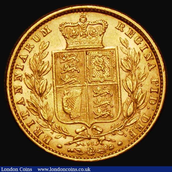 Sovereign 1871 Shield, Marsh 55, S.3853B, Die Number 98, VF/GVF with some small rim nicks : English Coins : Auction 183 : Lot 2199
