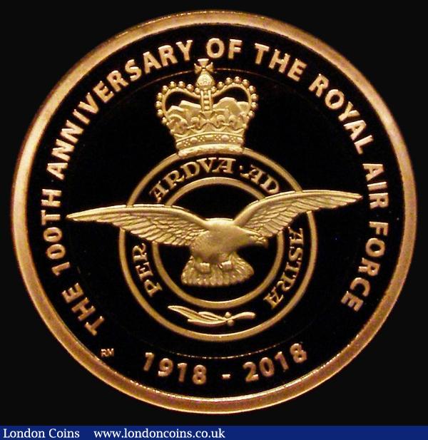 Two Pounds 2018 100th Anniversary of the Royal Air Force S.K50 Gold Proof FDC uncased in capsule, no certificate  : English Coins : Auction 183 : Lot 2414