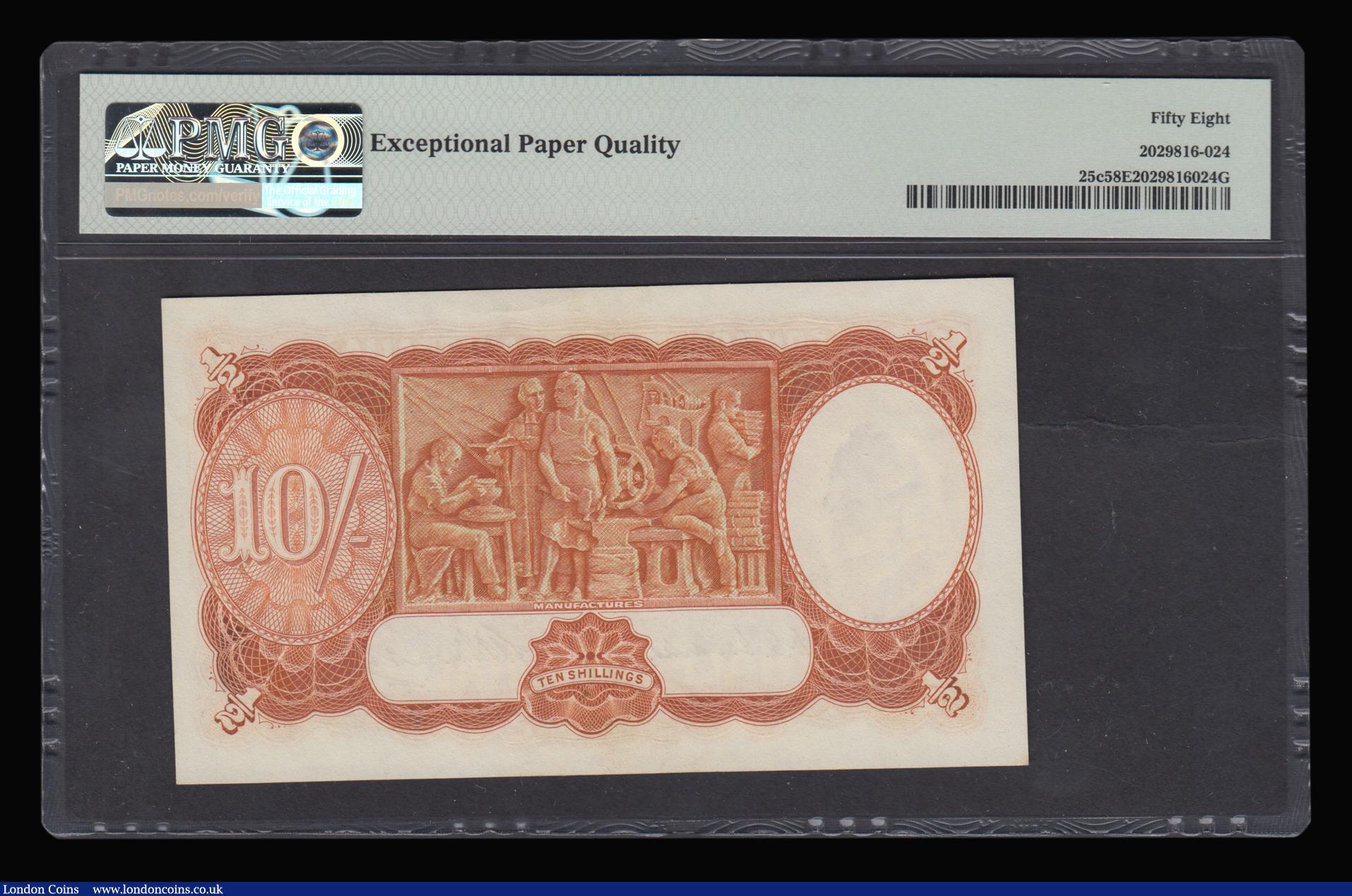 London Coins : A183 : Lot 66 : Australia 10 Shillings Pick25c, 1949 issue, Coombes/Watt, Choice About Uncirculated PMG 58 EPQ