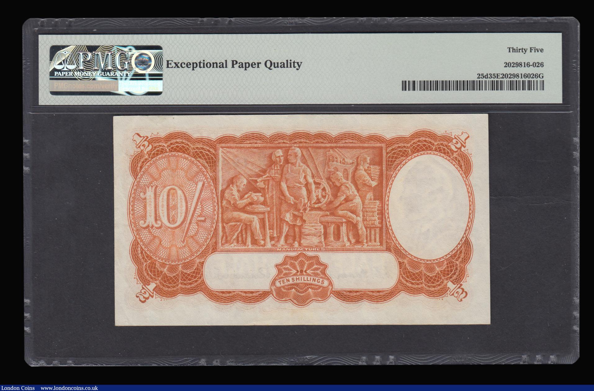 London Coins : A183 : Lot 67 : Australia 10 Shillings Pick25d, 1952 issue, Coombes/Wilson, Choice Very Fine PMG 35 EPQ 