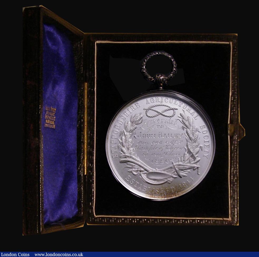 London Coins : A183 : Lot 747 : Staffordshire Agricultural Society Prize medal in silver, by Ottley, Birmingham, 47mm diameter, awar...